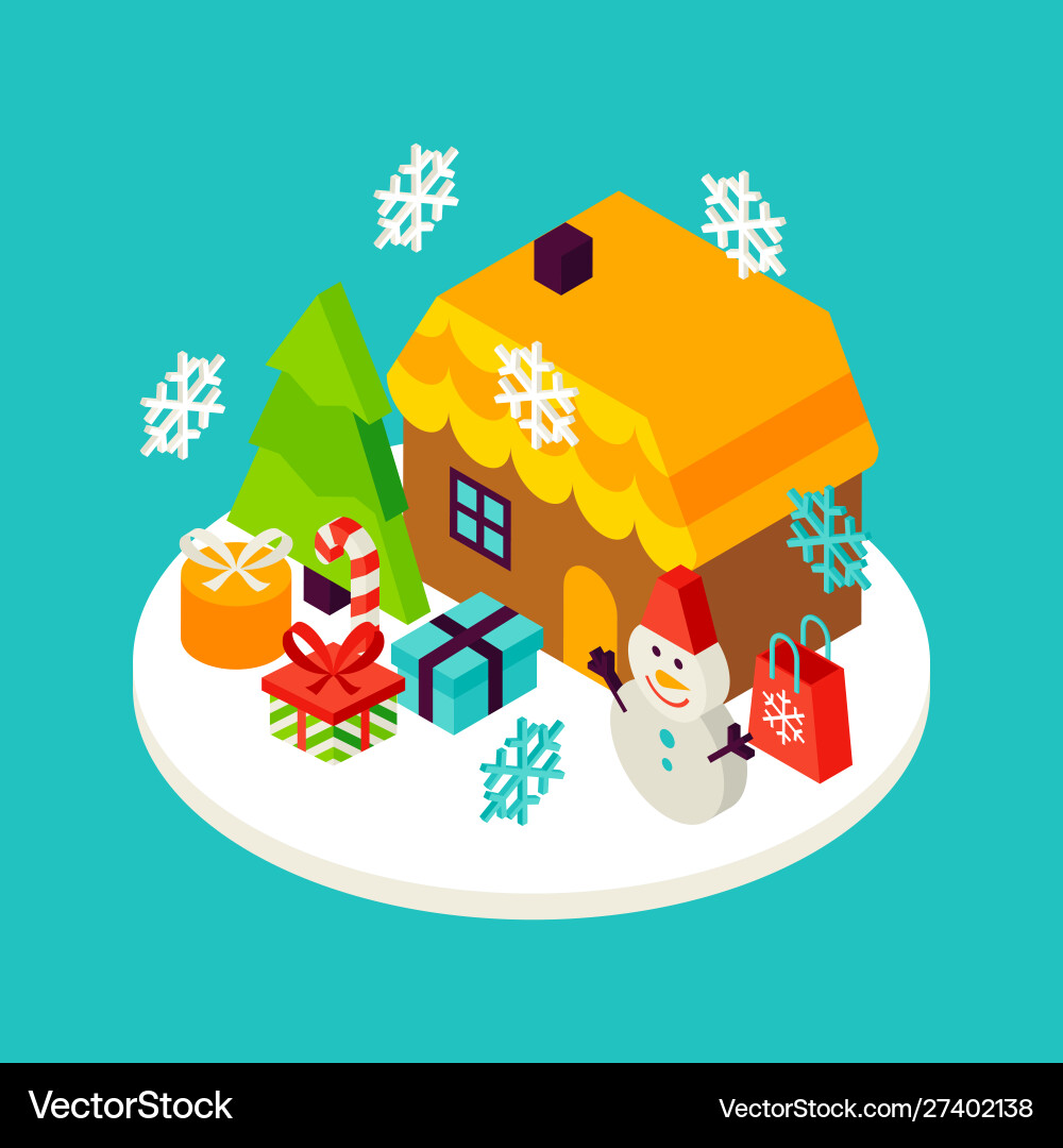Winter holidays concept Royalty Free Vector Image