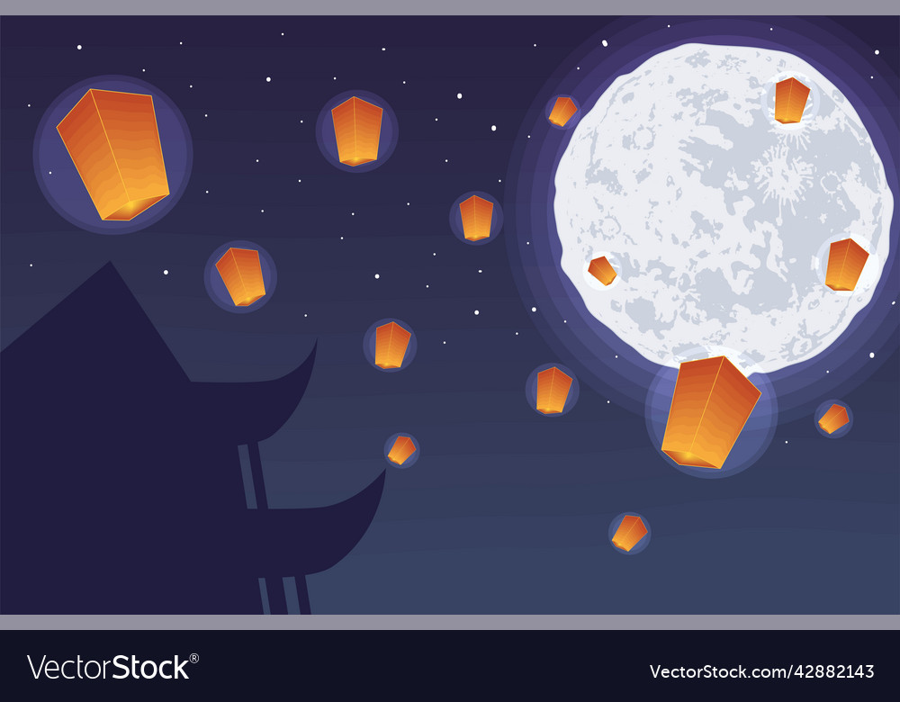 Chinese moon festival banner Royalty Free Vector Image