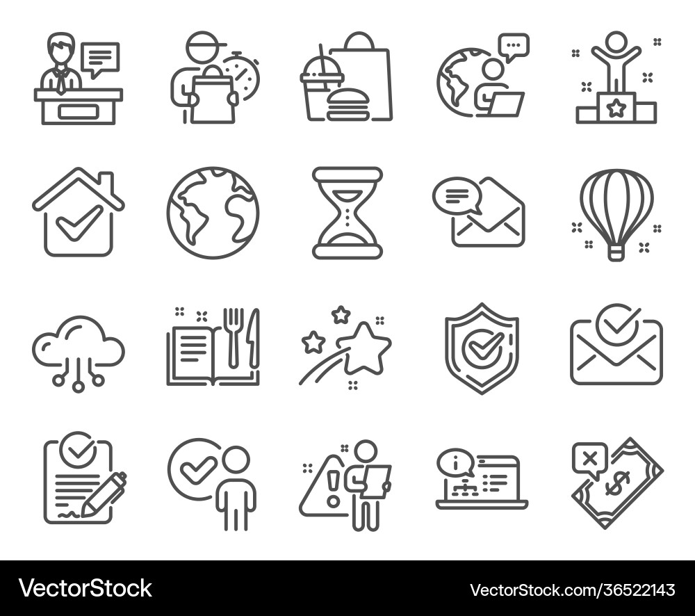 Education icons set included icon as time Vector Image