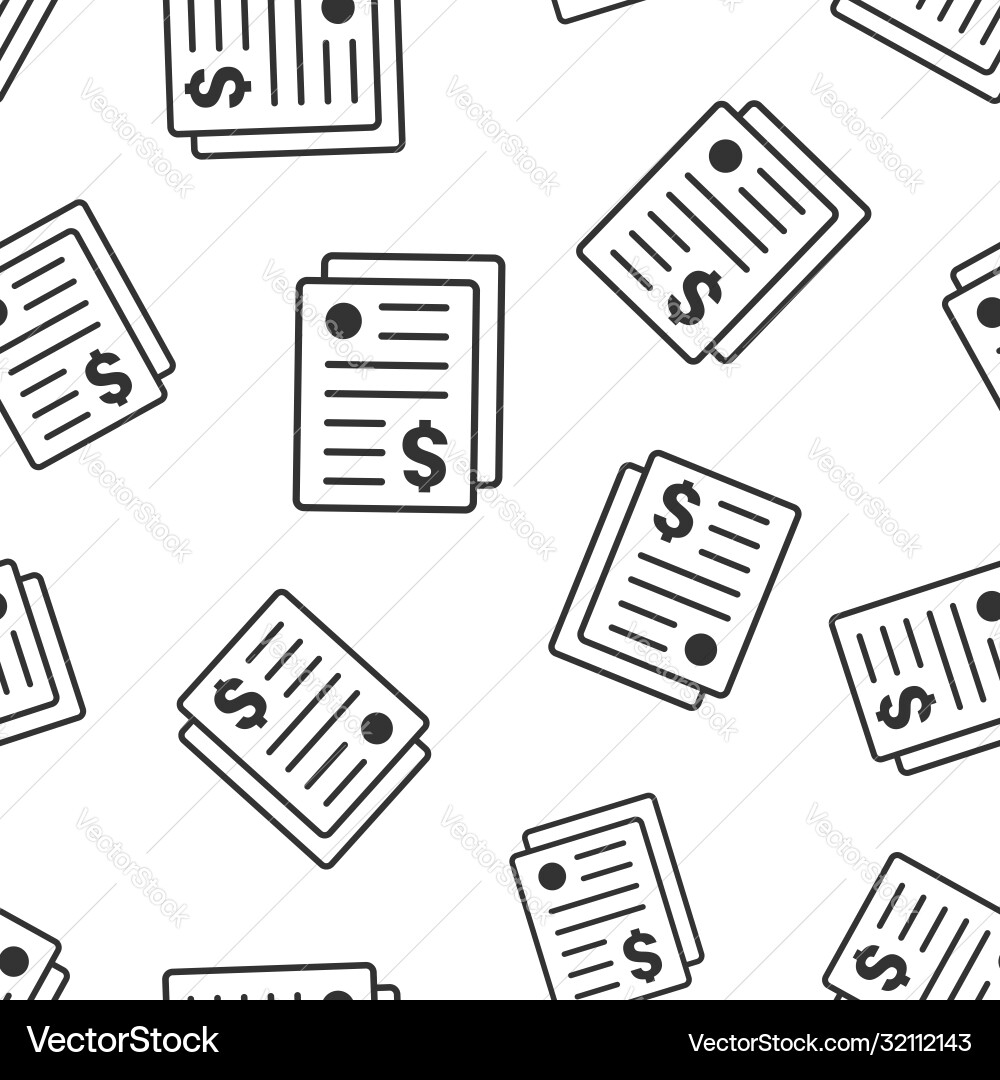 Financial statement icon in flat style document Vector Image