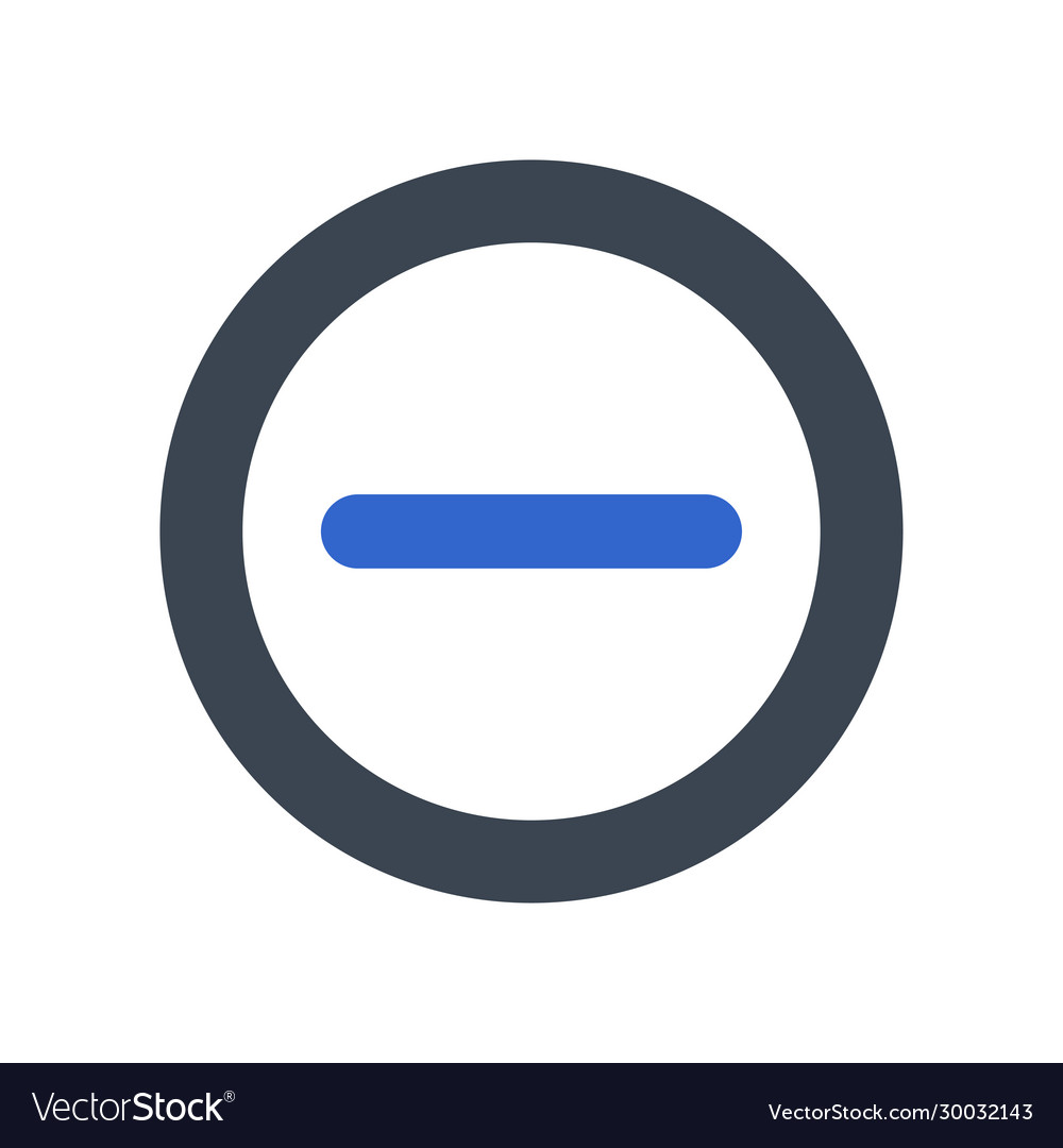 Minus sign icon image Royalty Free Vector Image