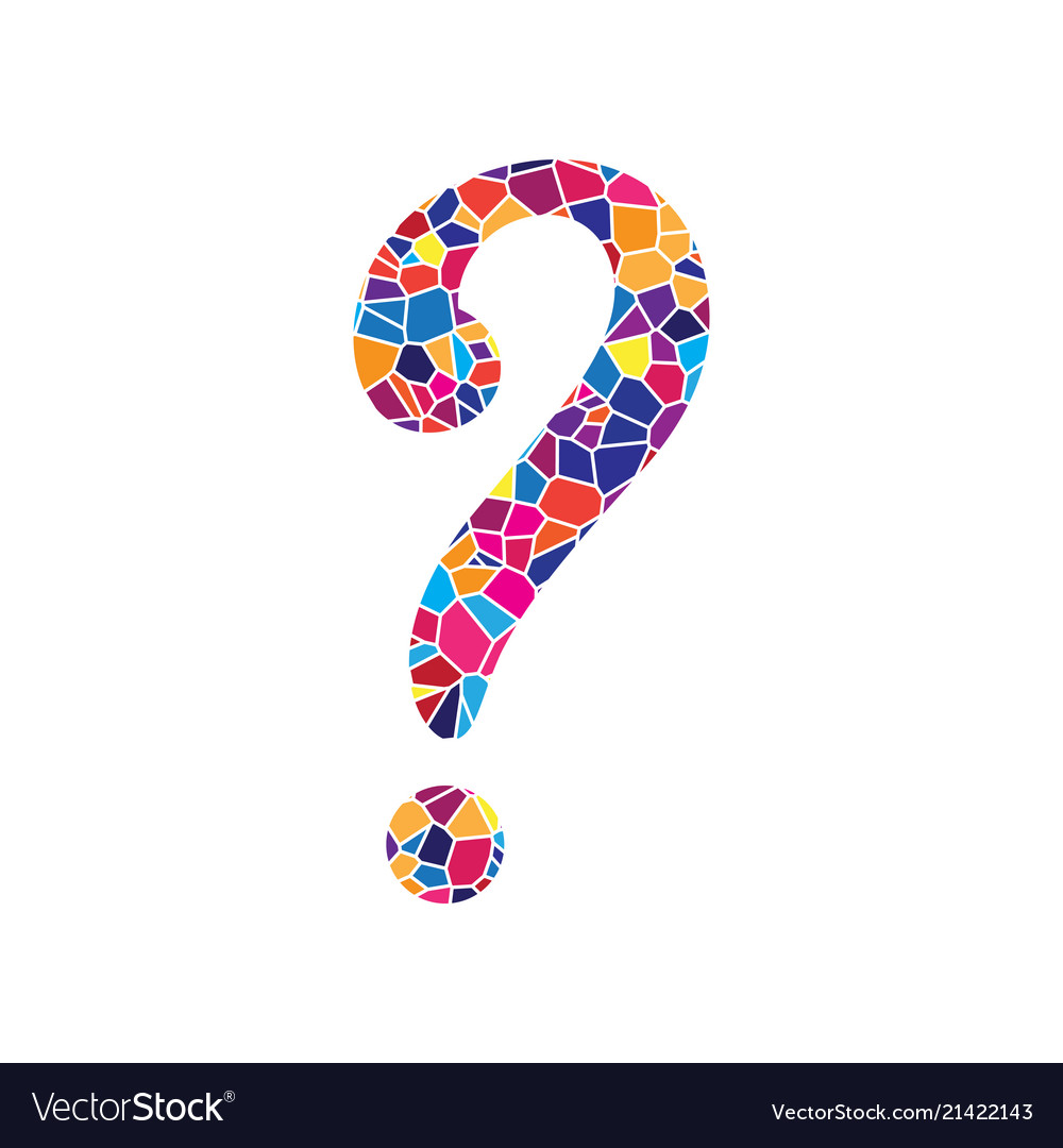 Question mark sign stained glass icon Royalty Free Vector