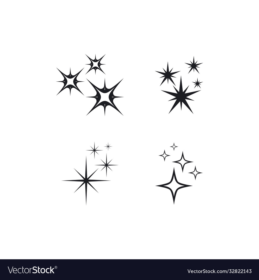 Sparkling icon template Royalty Free Vector Image