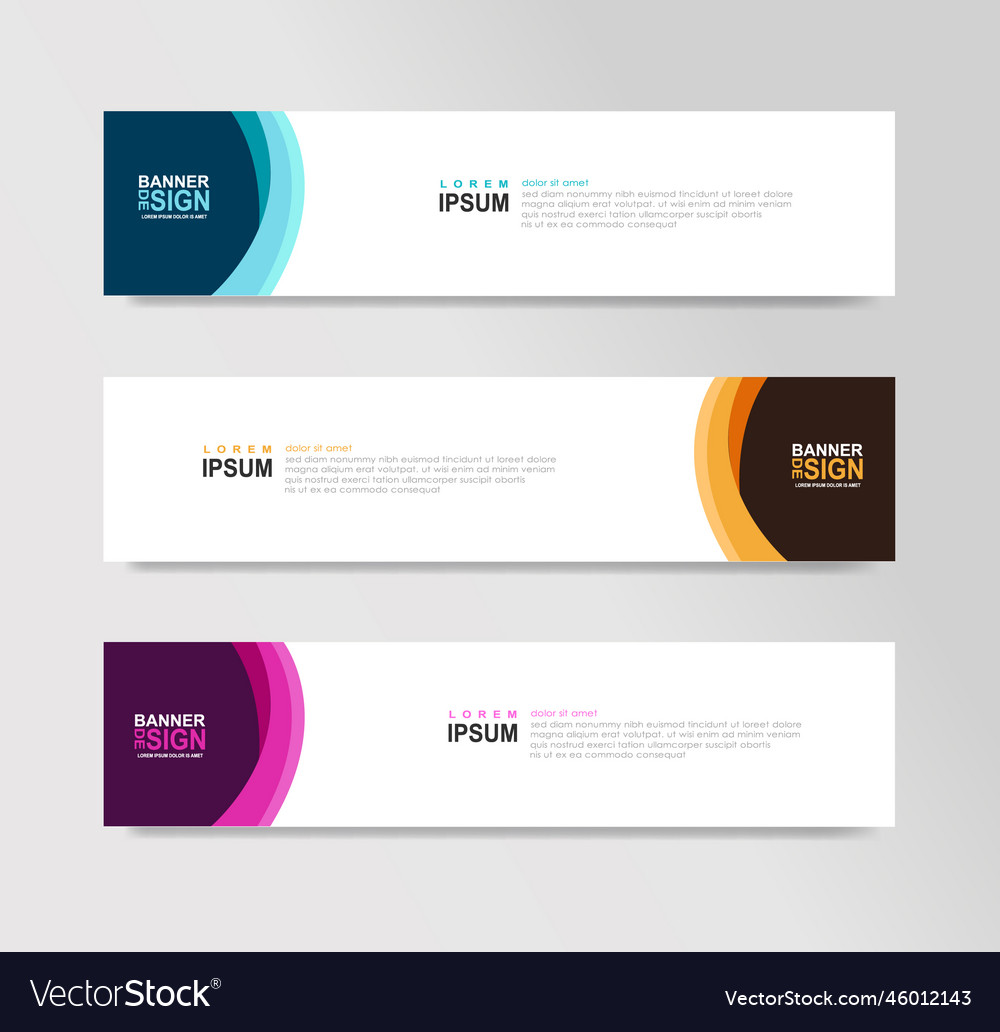 Templates of horizontal web banner website header Vector Image