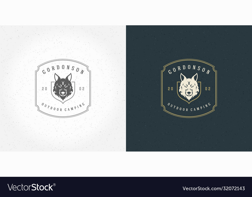 Wolf head logo emblem vector image Wolf head logo emblem