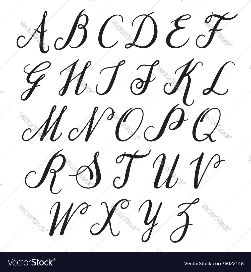 Alphabet letters uppercase Royalty Free Vector Image