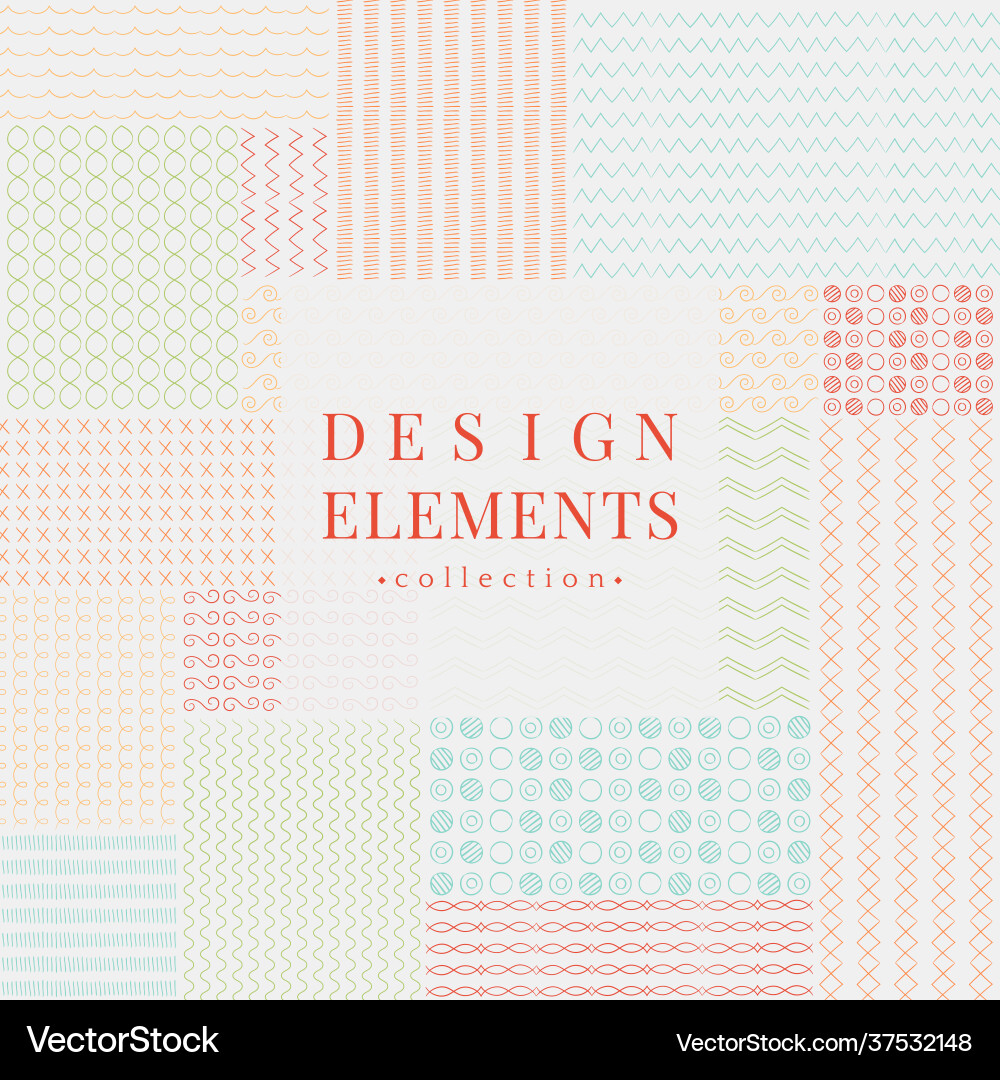 Divider line design elements collection Royalty Free Vector