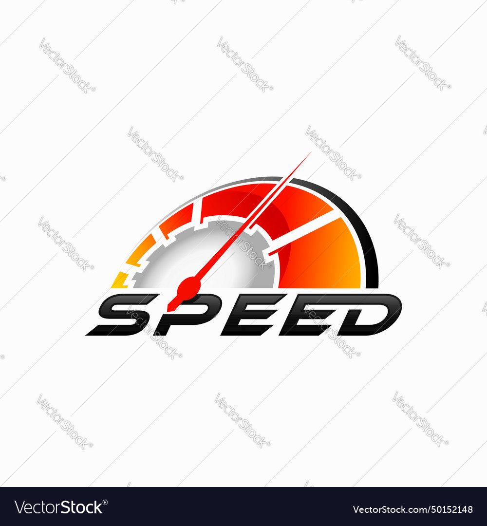 Fast speed rpm logo design Royalty Free Vector Image