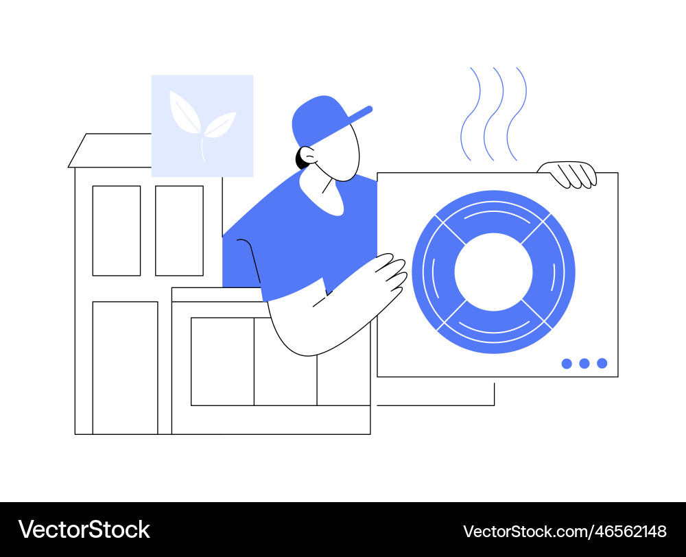 Heat pump abstract concept Royalty Free Vector Image