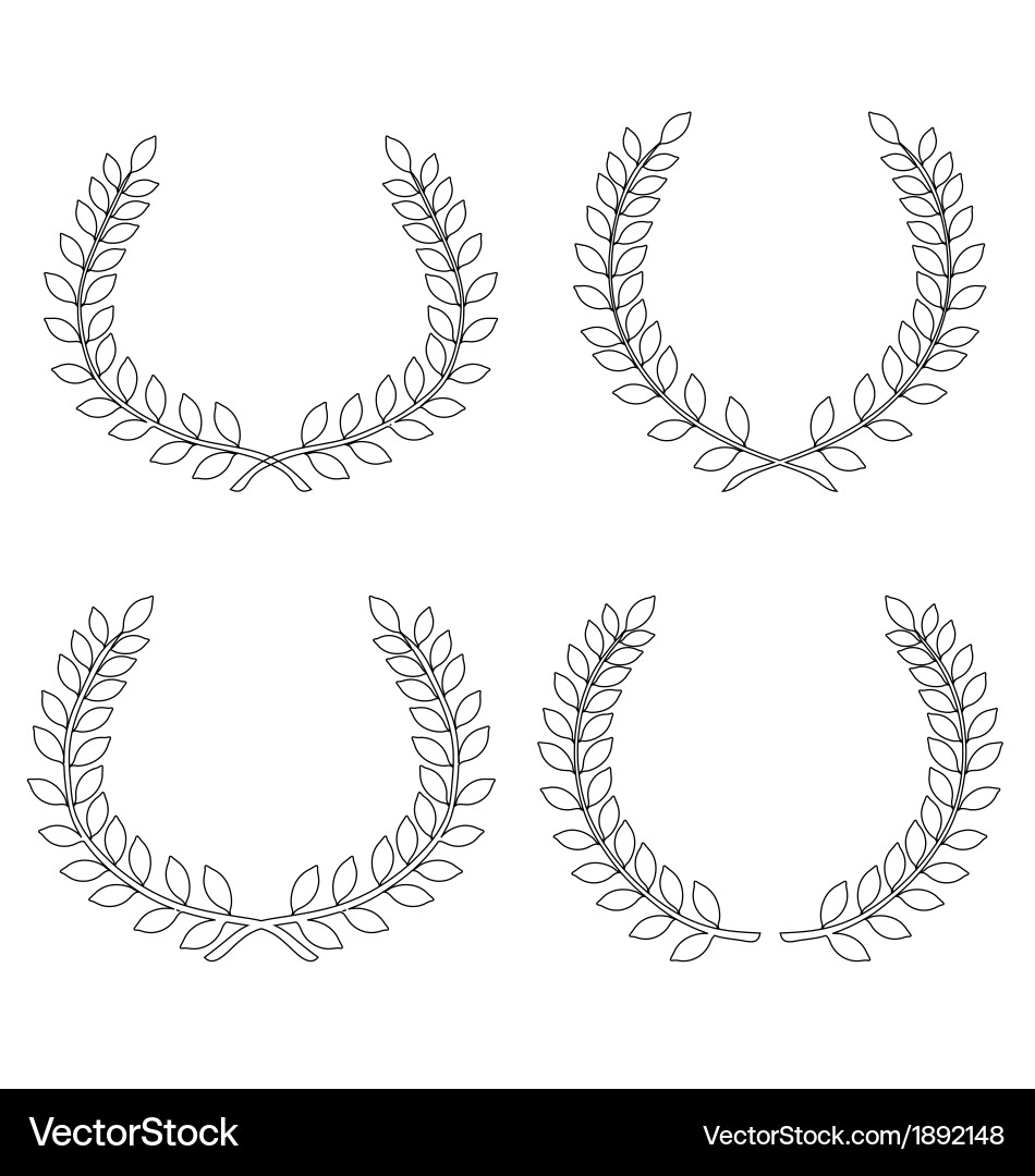 Laurel wreaths 4 Royalty Free Vector Image - VectorStock