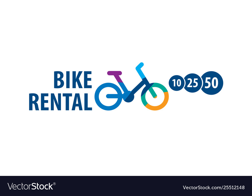 Logo for bicycle rental Royalty Free Vector Image