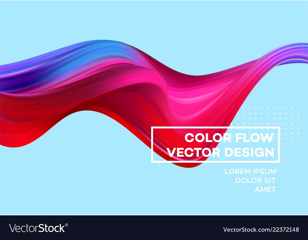 Modern colorful flow poster wave liquid shape