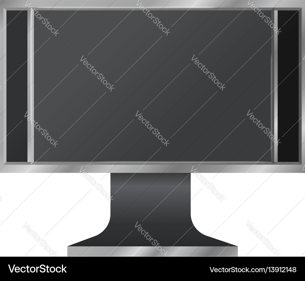 Modern digital computer screen mockup Royalty Free Vector