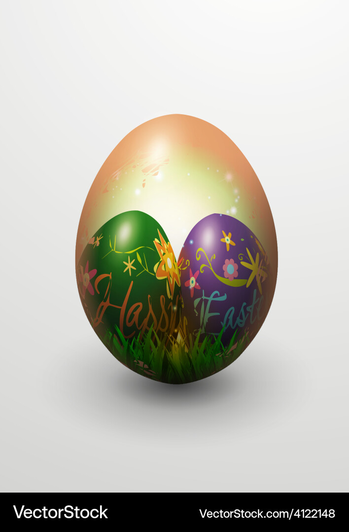 Realistic painted easter egg Royalty Free Vector Image