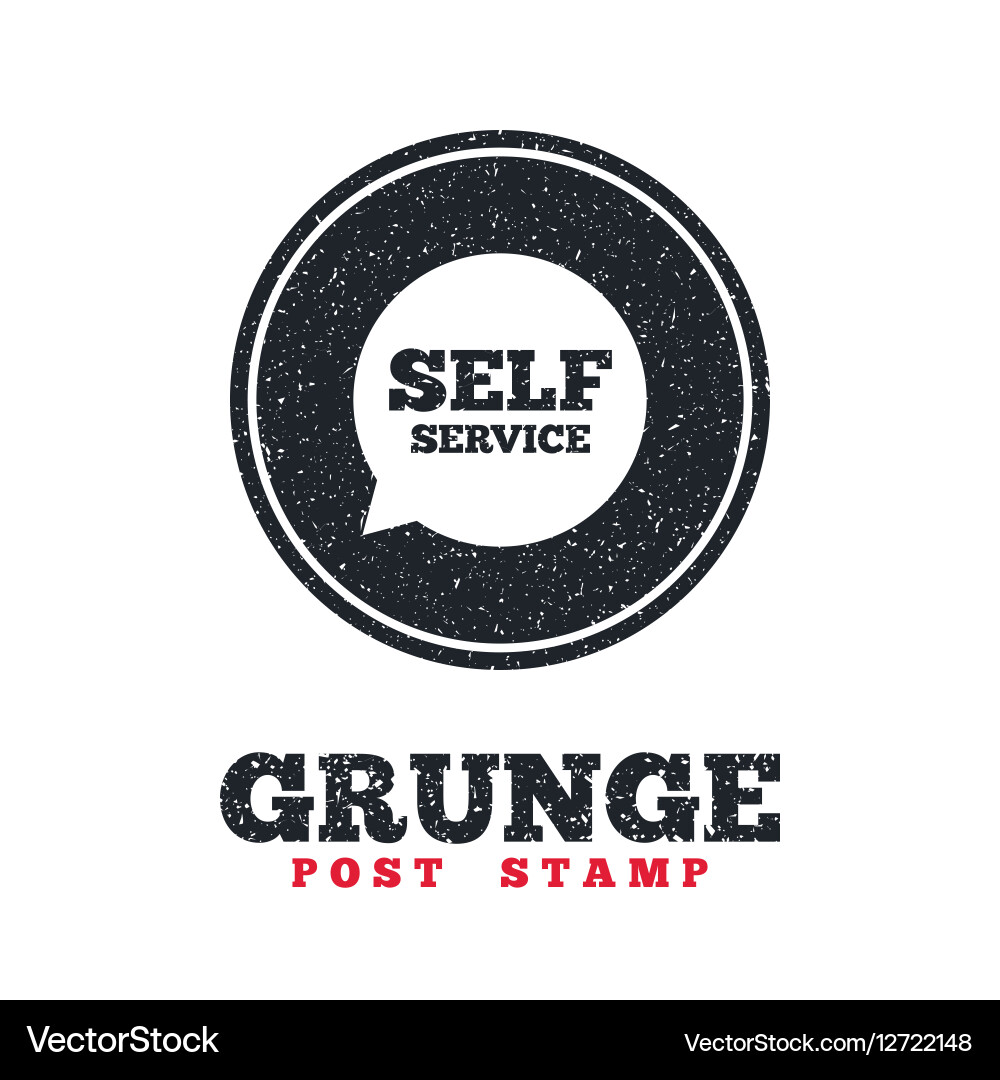 Self Service Sign Icon Maintenance Symbol Vector Image