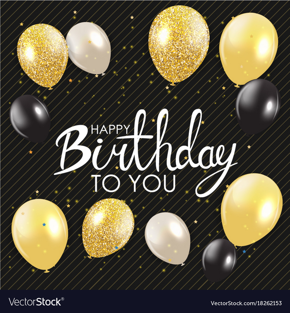 Abstract happy birthday background card template Vector Image