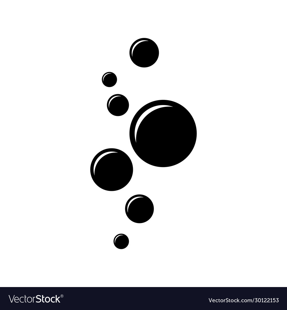 Bubbles icon symbol simple design Royalty Free Vector Image