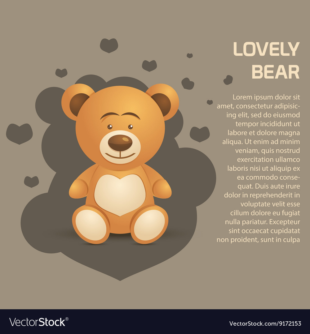 Cute and lovely bear Royalty Free Vector Image