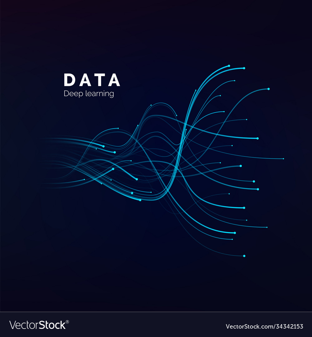 Data visualization deep learning or big vector image Data visualization deep learning or big