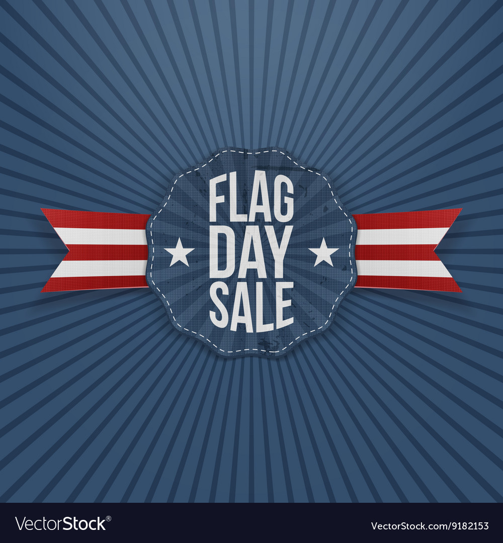 Flag Day Sale Patriotic Banner With Text Vector Image