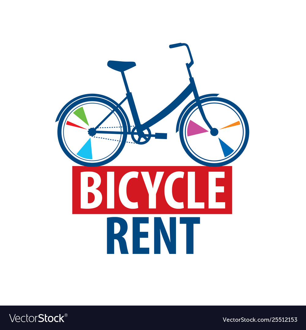 Logo for bicycle rental Royalty Free Vector Image