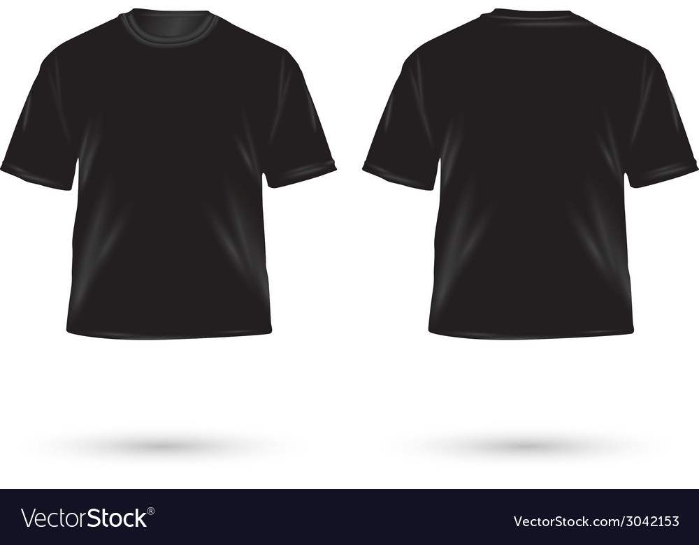 T Shirt Black Royalty Free Vector Image Vectorstock