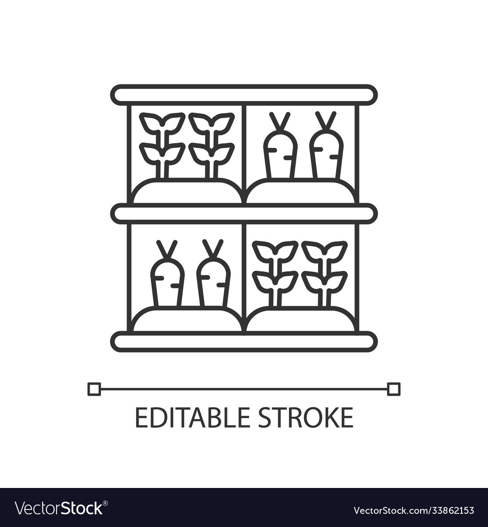 Vertical farm linear icon Royalty Free Vector Image