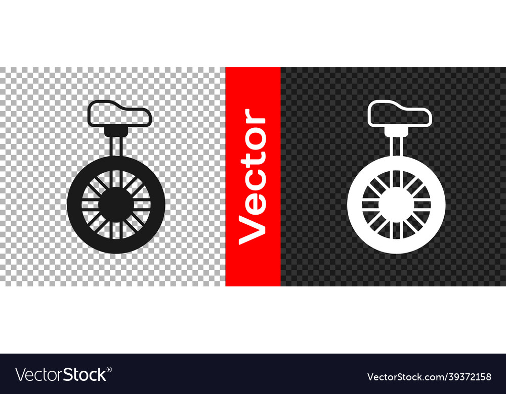 Black unicycle or one wheel bicycle icon isolated Vector Image