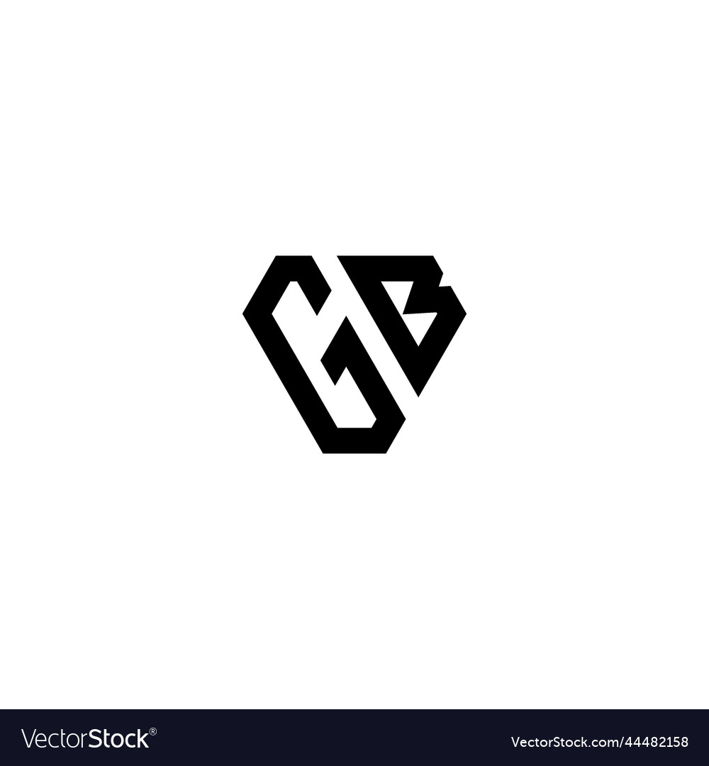 Gb gym concept logo initial concept with high Vector Image