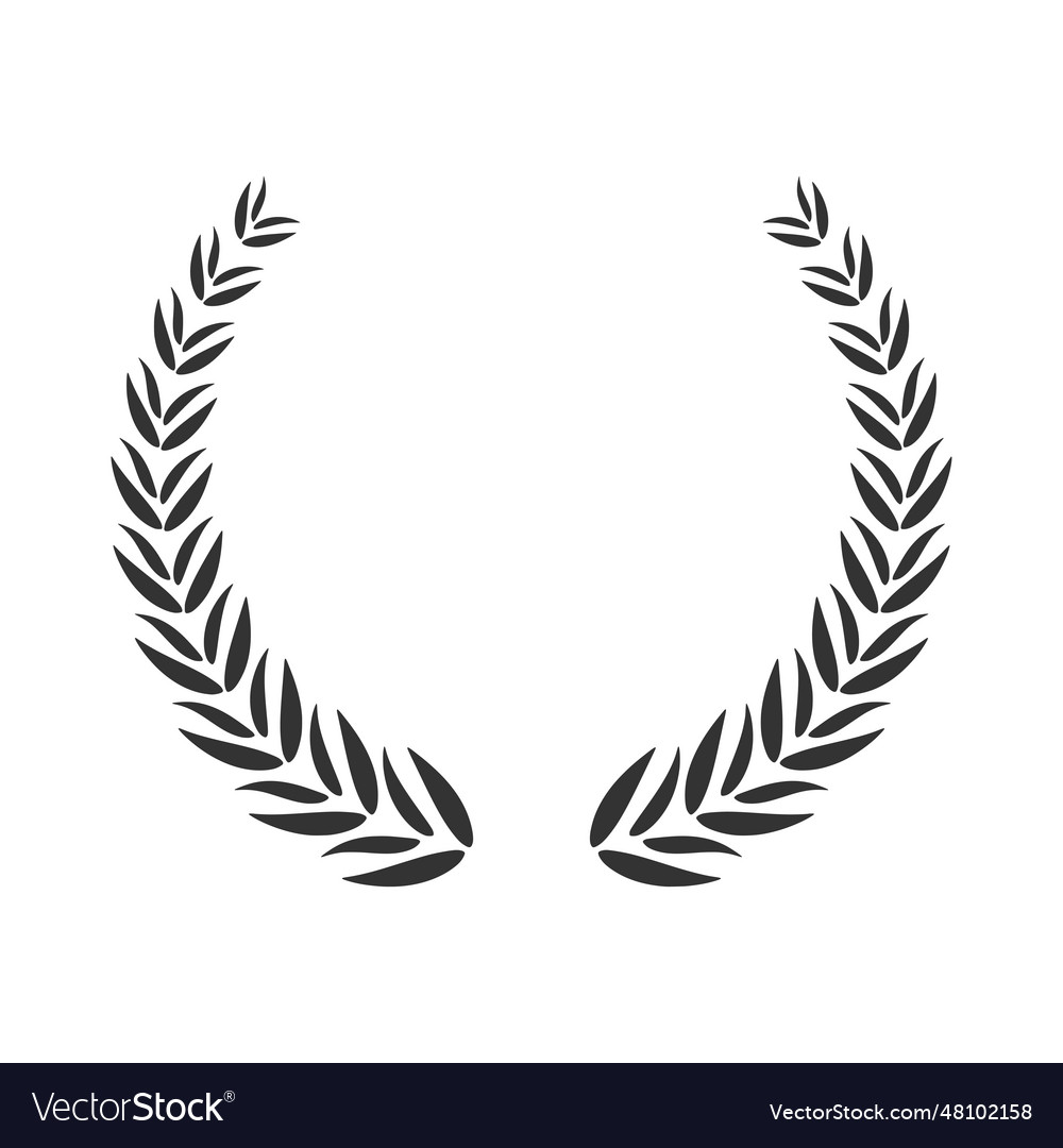 Laurel wreath black and white Royalty Free Vector Image