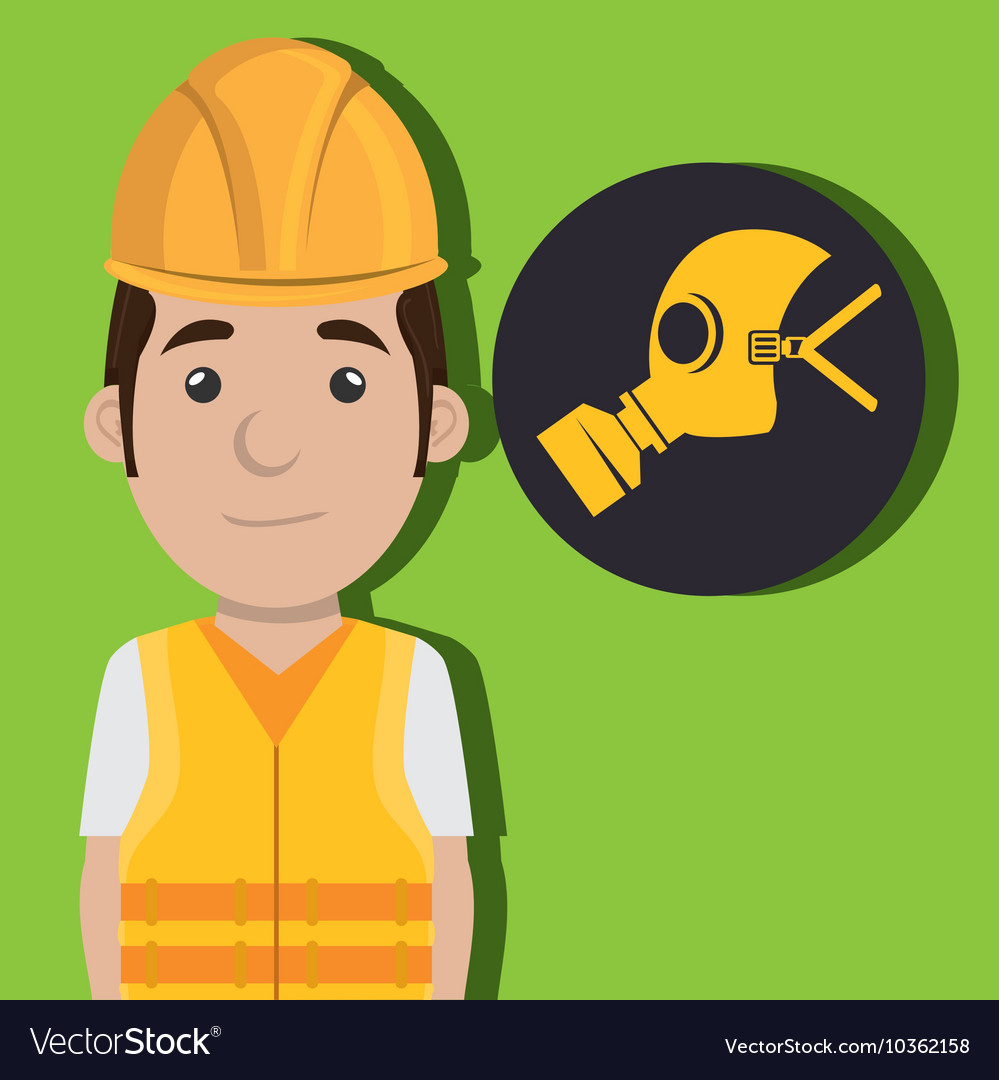 Worker protection power plant Royalty Free Vector Image