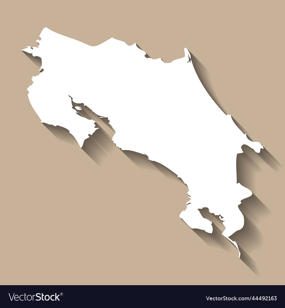 Costa rica country map silhouette Royalty Free Vector Image