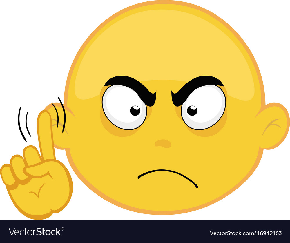 Emoji hand gesture finger saying Royalty Free Vector Image