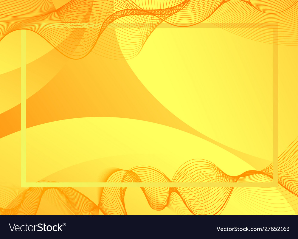 Frame template design with yellow background Vector Image