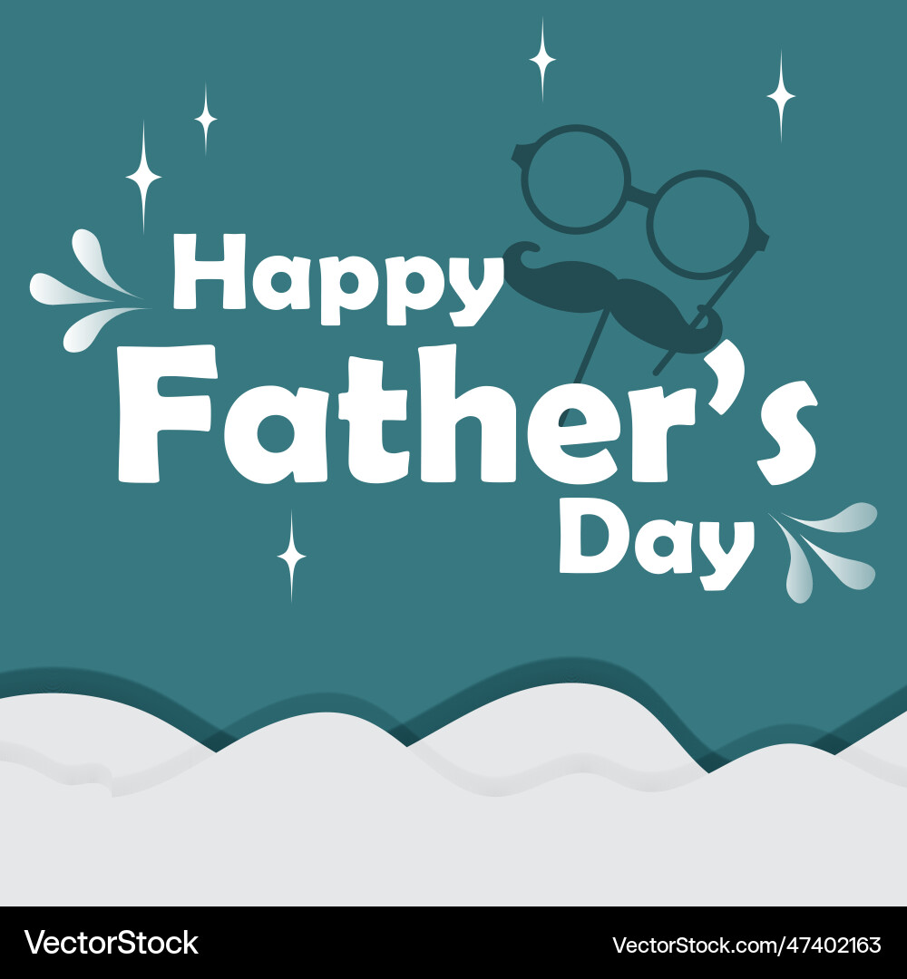 Happy fathers day flat Royalty Free Vector Image
