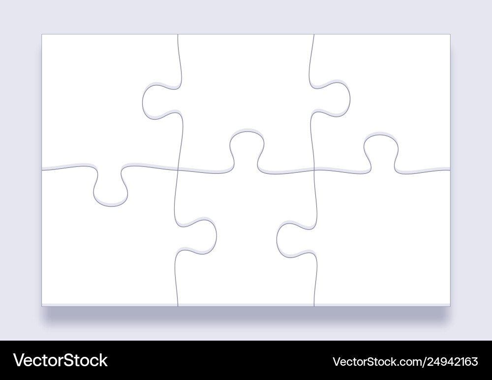 Jigsaw tiles puzzles grid jigsaws details and Vector Image