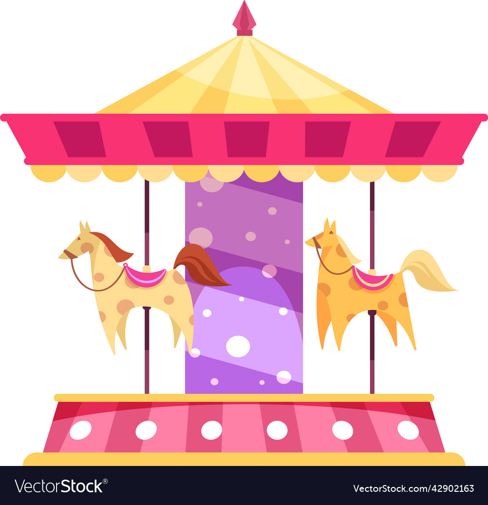 Merry go round composition Royalty Free Vector Image