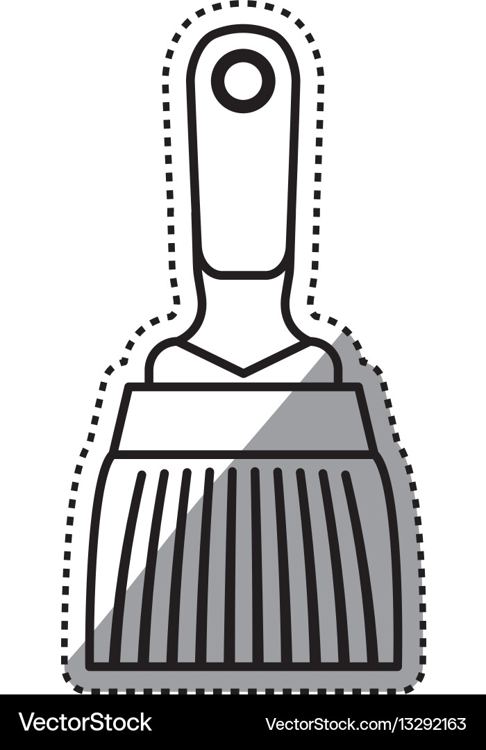 Paint brush construction tool Royalty Free Vector Image