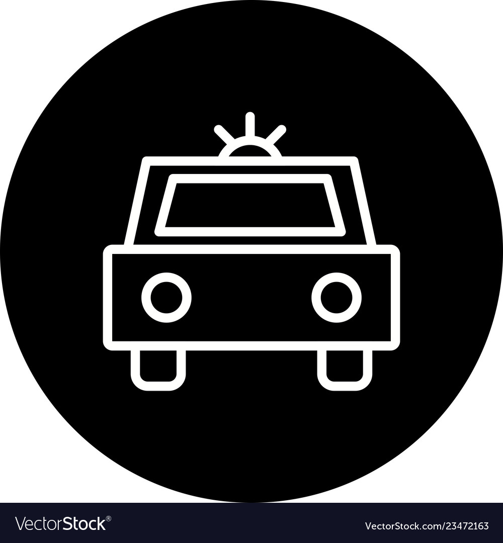 Police car icon Royalty Free Vector Image - VectorStock