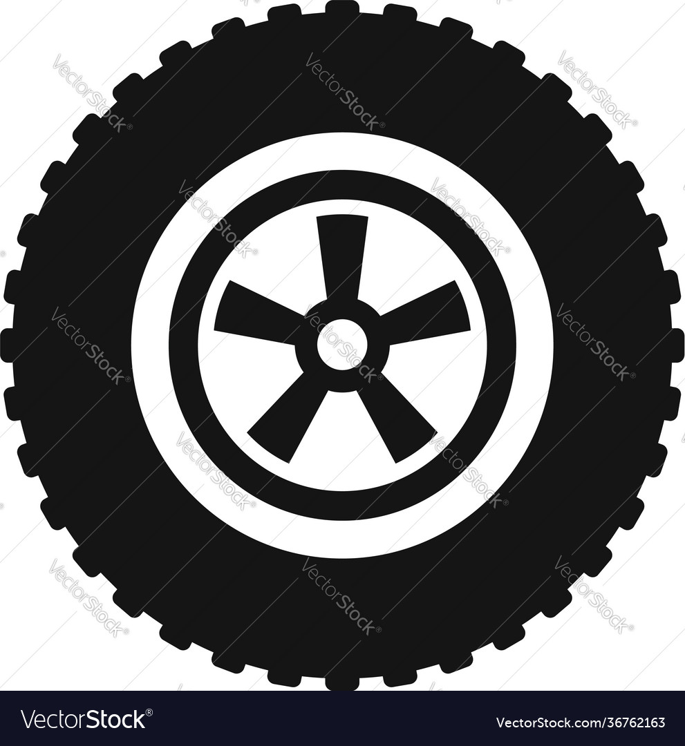 Repaired tire icon simple style Royalty Free Vector Image