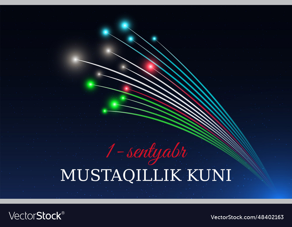September 1st uzbekistan independence day uzbek Vector Image