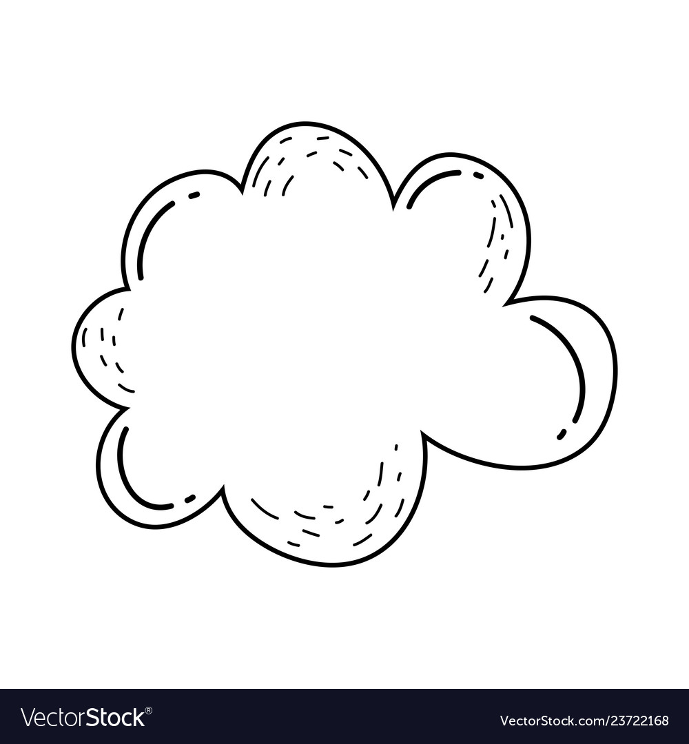 Cute fairytale cloud icon Royalty Free Vector Image