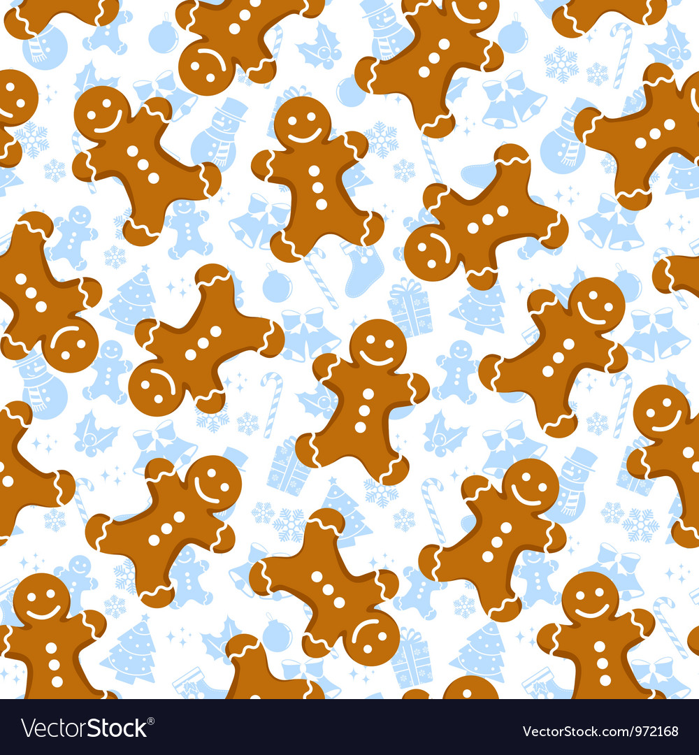 Gingerbread pattern Royalty Free Vector Image - VectorStock