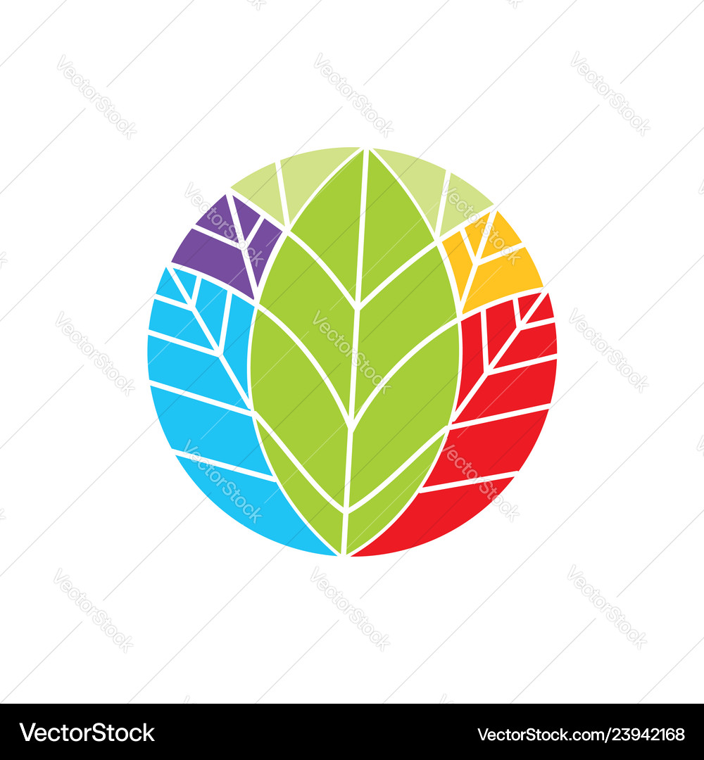 Leaf logo design template isolated Royalty Free Vector Image