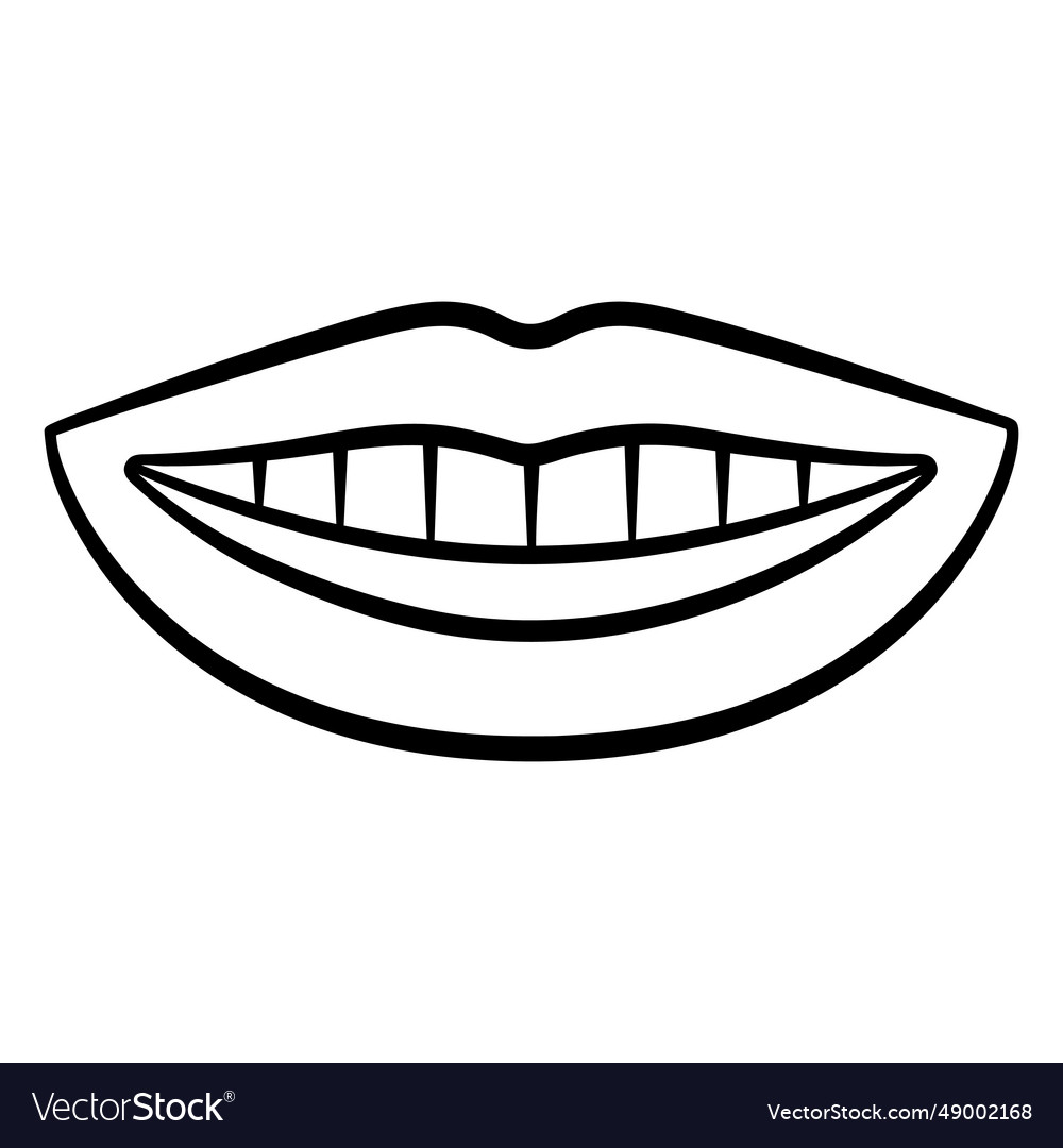 Smile stroke Royalty Free Vector Image - VectorStock