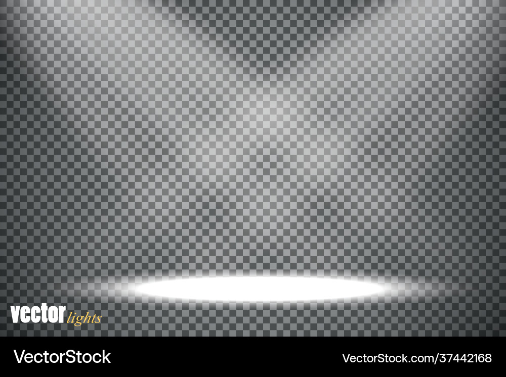 Spotlights scene light effects glow Royalty Free Vector