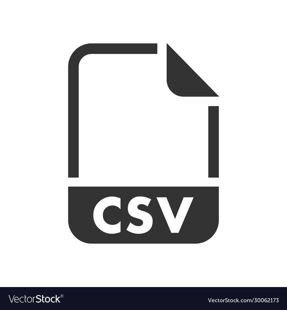 Csv file format icon Royalty Free Vector Image