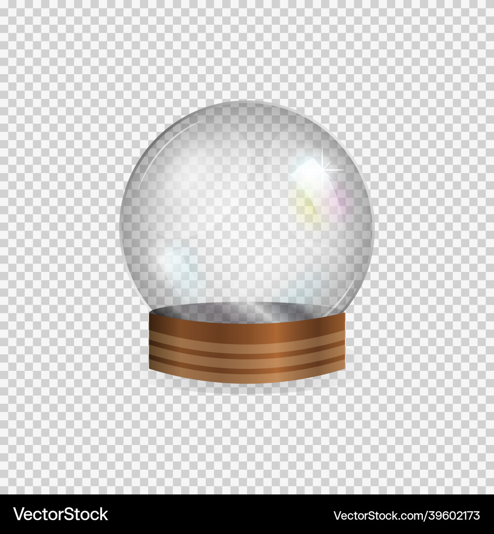 Empty snow globe Royalty Free Vector Image - VectorStock