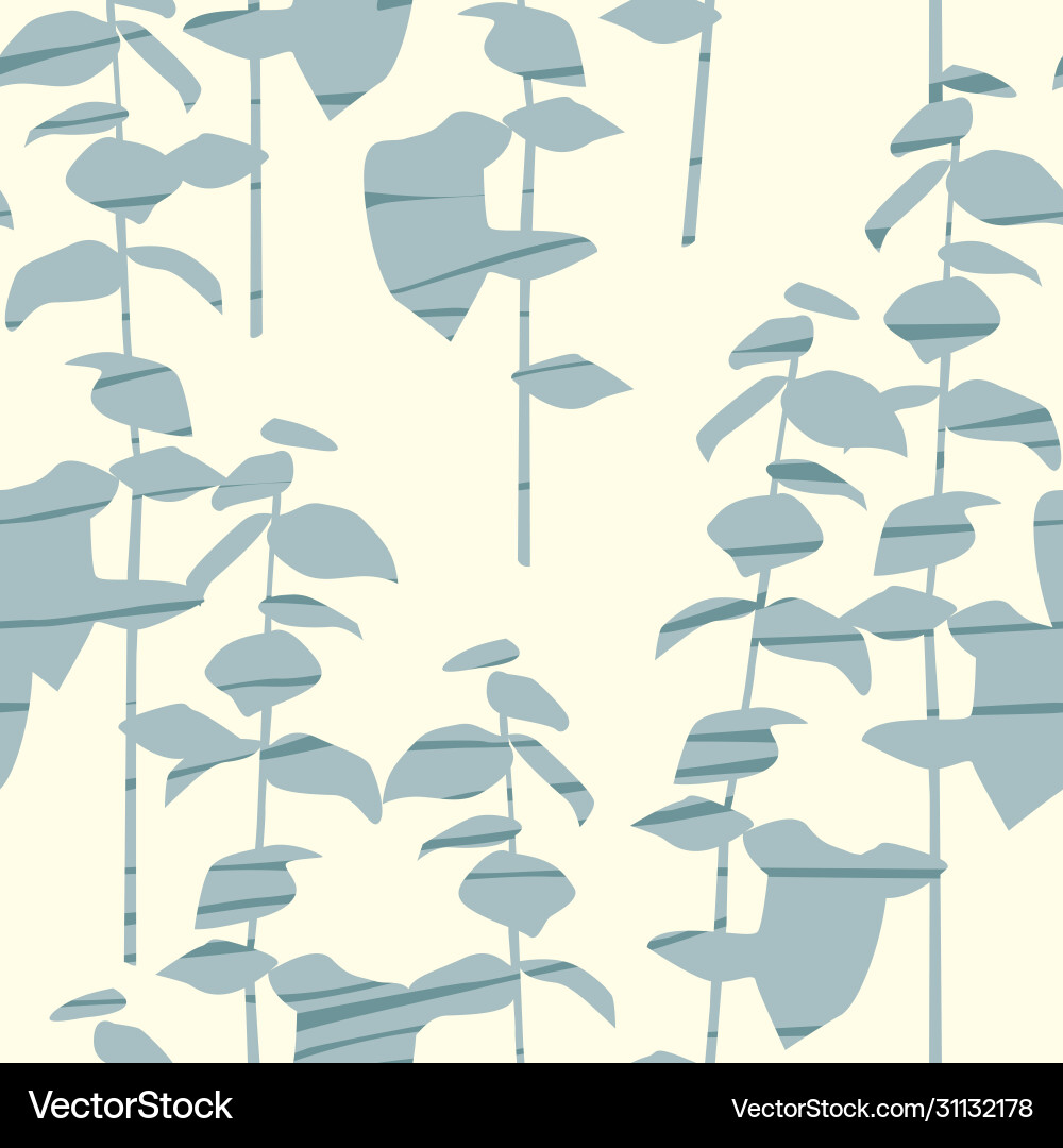 Artistic seamless pattern with abstract leaves Vector Image