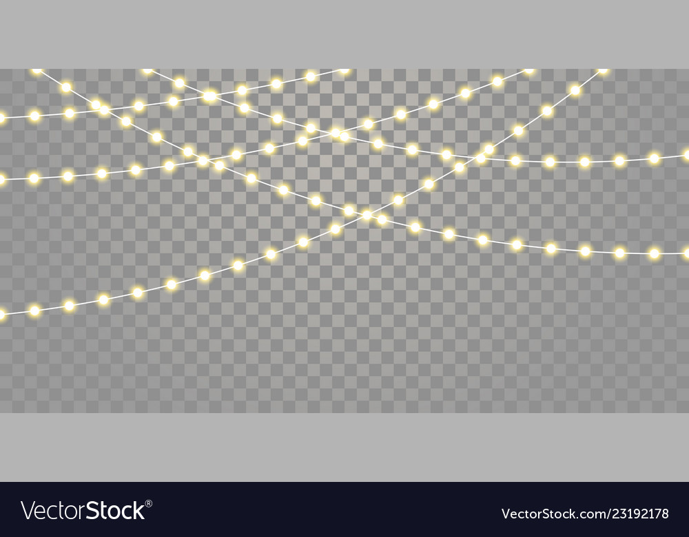 Download Christmas lights isolated strings holiday Vector Image